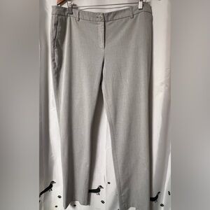 Gray Hilary Radley size 14 ladies trousers. Front zipper and pockets. VGC.